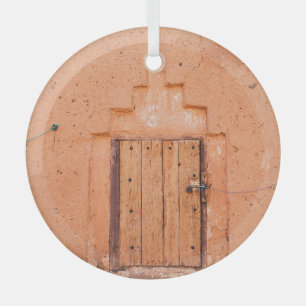 Moroccan Traditional Wooden Window Texture Glass Tree Decoration