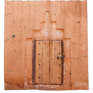 Moroccan Traditional Wooden Window Texture Shower Curtain