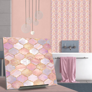 Moroccan trellis Pastel Mineral Textures Tile