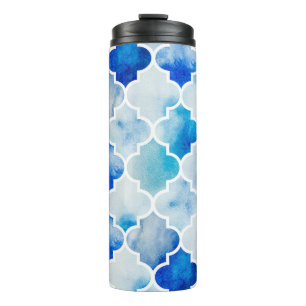 Moroccan Watercolor: Hand Drawn Seamless Thermal Tumbler
