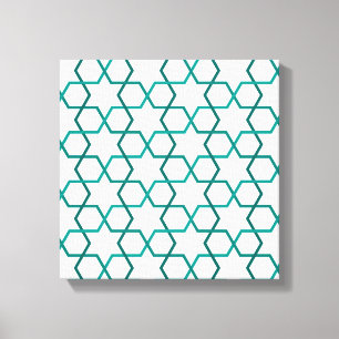 Moroccan weave pattern canvas print