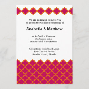 Moroccan wedding invitation