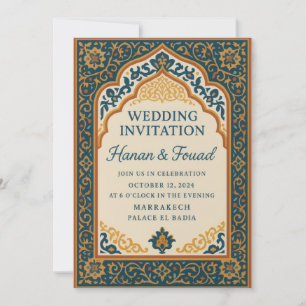 Moroccan Wedding Invitation Template – Elegant Isl