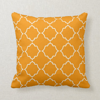 Moroccan White and Orange Cushion