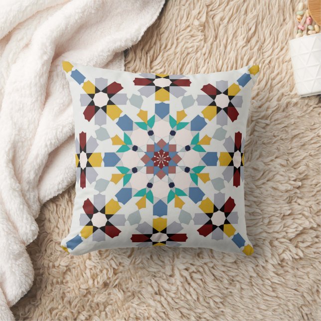 Moroccan Zelije !Moroccan Zellige Cushion (Blanket)