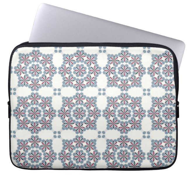 Moroccan Zelije !Moroccan Zellige Laptop Sleeve (Front)