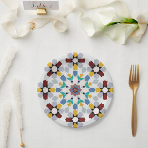 Moroccan Zelije !Moroccan Zellige Paper Plate
