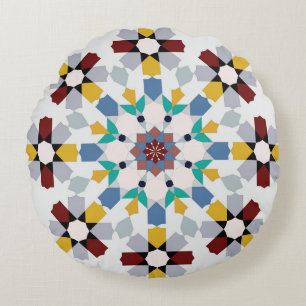 Moroccan Zelije !Moroccan Zellige Round Cushion