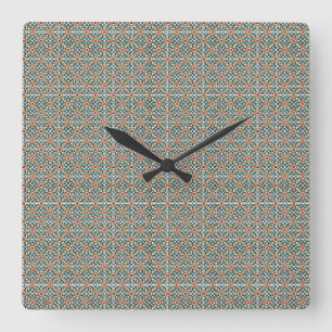 Moroccan Zellige Pattern Ornate Wall Clock