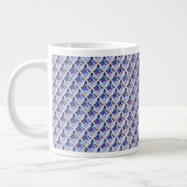 Moroccan Zellige Tile Pattern Large Coffee Mug (Left)