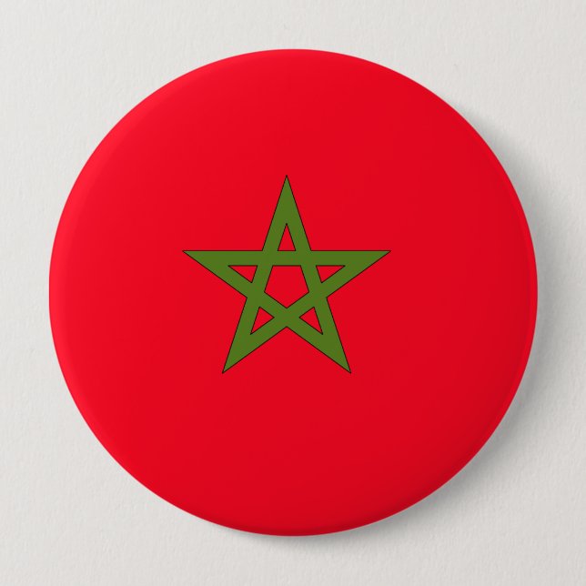 Morocco 10 Cm Round Badge (Front)