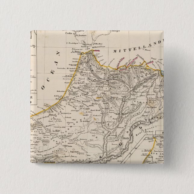 Morocco 15 Cm Square Badge (Front)