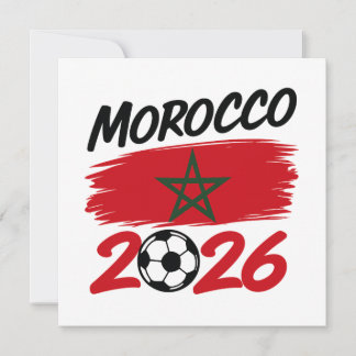 Morocco 2026 Soccer Fan Football Supporter Pride Invitation