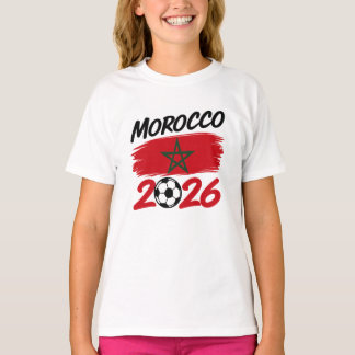 Morocco 2026 Soccer Fan Football Supporter Pride T-Shirt
