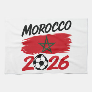 Morocco 2026 Soccer Fan Football Supporter Pride Tea Towel