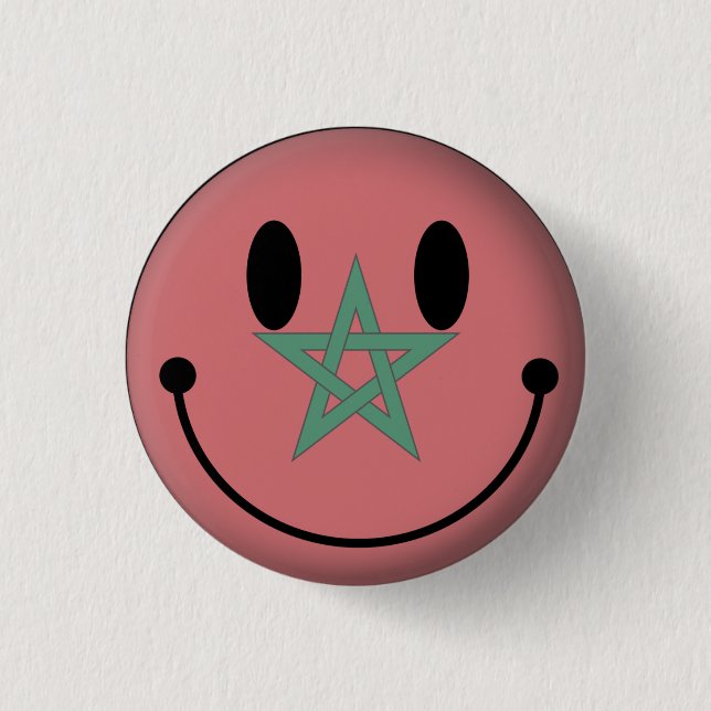 Morocco 3 Cm Round Badge (Front)