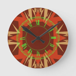 Morocco 3 colour round clock