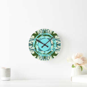 Morocco 3 colour round clock