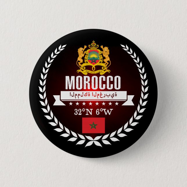 Morocco 6 Cm Round Badge (Front)