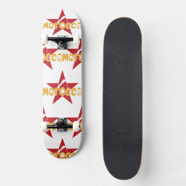 Morocco - A Modern Star of Tradition Skateboard (Front)