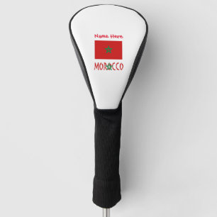 Morocco and Moroccan Flag Red Personalisation  Golf Head Cover