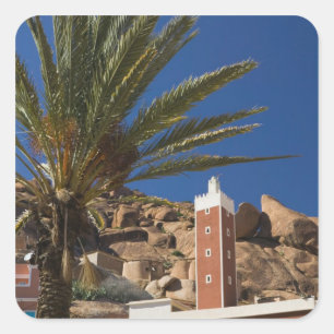 MOROCCO, Anti Atlas, TAFRAOUTE Area: ADAI, Red Square Sticker