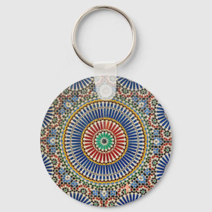 morocco arab mosaic islam religious pattern key ring