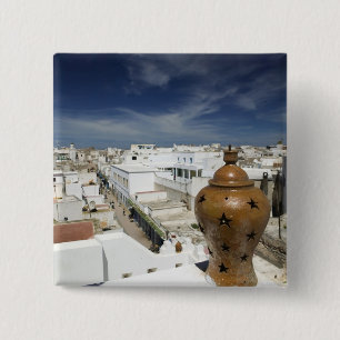MOROCCO, Atlantic Coast, ESSAOUIRA: High Vantage 15 Cm Square Badge