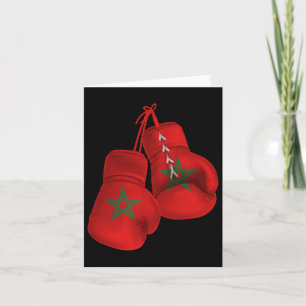 Morocco Boxing Gloves Flag Pride Moroccan Boxing Card