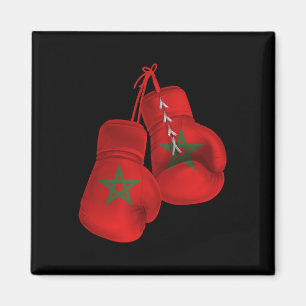 Morocco Boxing Gloves Flag Pride Moroccan Boxing Magnet