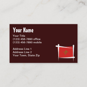 Morocco Brush Flag Business Card