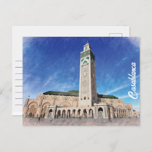 Morocco Casablanca Mosque Hassan 2 Islamic Postcard