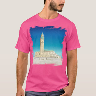 Morocco Casablanca Tavel Poster Hassan Ii Mosque T-Shirt