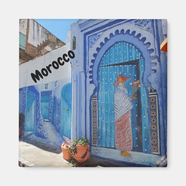 Morocco chefchaouen gift magnet (Front)