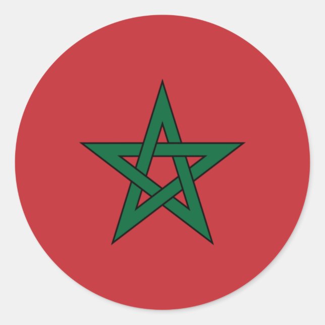 morocco classic round sticker (Front)