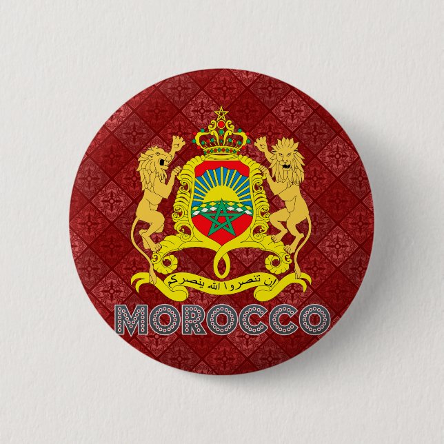 Morocco Coat of Arms 6 Cm Round Badge (Front)
