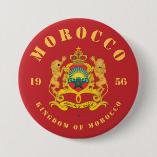 Morocco Coat of Arms 7.5 Cm Round Badge