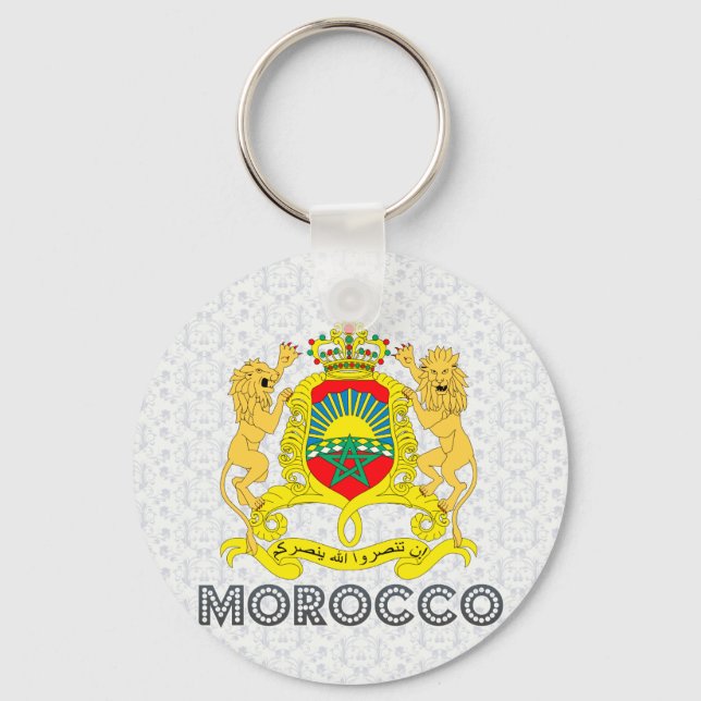 Morocco Coat of Arms Key Ring (Front)