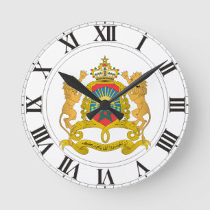 Morocco Coat of Arms Round Clock