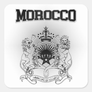 Morocco Coat of Arms Square Sticker