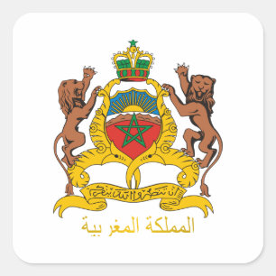 Morocco Coat of Arms Square Sticker