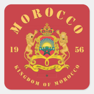 Morocco Coat of Arms Square Sticker