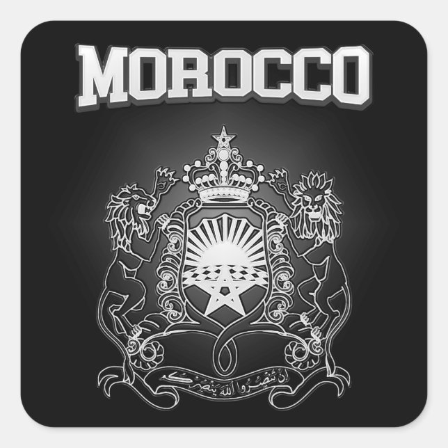 Morocco Coat of Arms Square Sticker (Front)