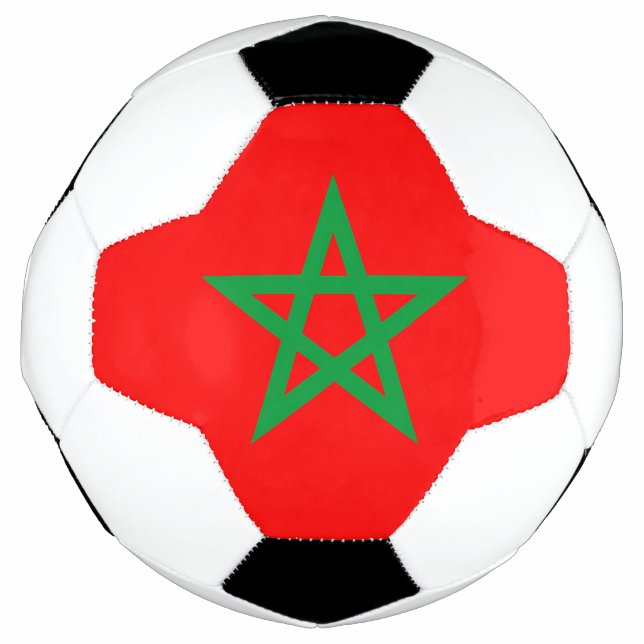 morocco country flag symbol star football (Front)