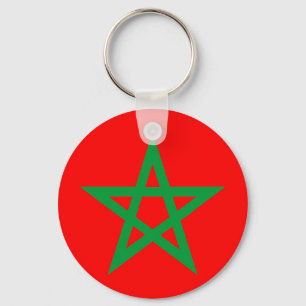 morocco country flag symbol star key ring