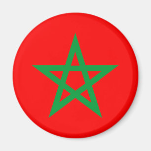 morocco country flag symbol star magnet