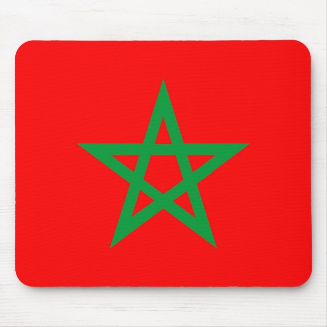 morocco country flag symbol star mouse mat (Front)
