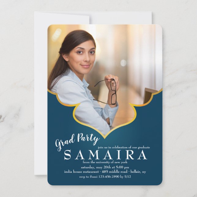 Morocco Cutout Photo Invitation (Front)