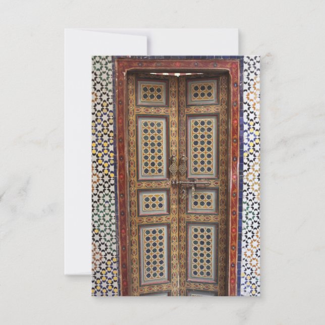 Morocco Door Photography Thank You Card (Front)