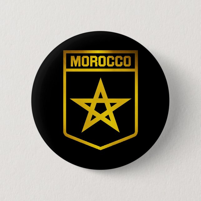 Morocco Emblem 6 Cm Round Badge (Front)